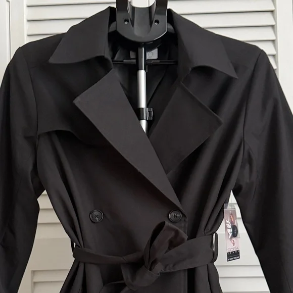 Sofia Vergara Classic Black Trench Coat - Picture 3 of 7